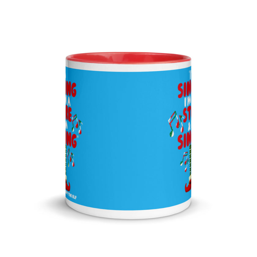 I'm singing! I'm in a store and I'm singing! -Buddy the Elf, Elf Mug with Color Inside - Image 6