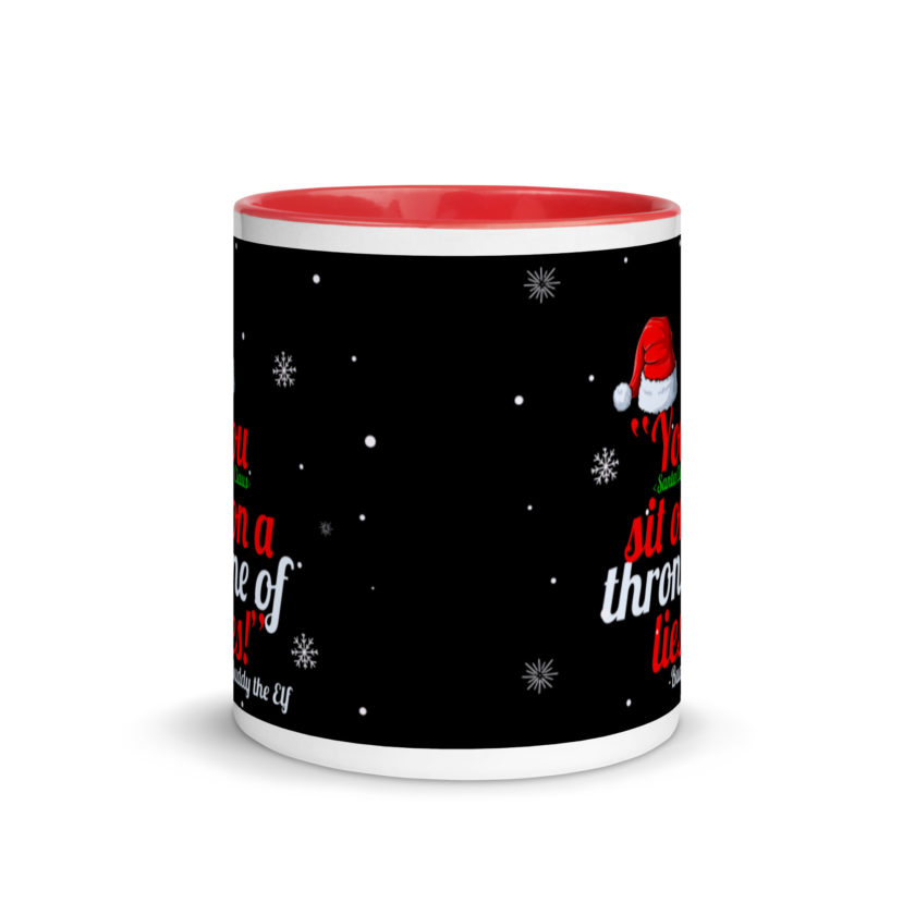You  sit on a throne of lies! -Buddy the Elf, Elf Mug with Color Inside - Image 5