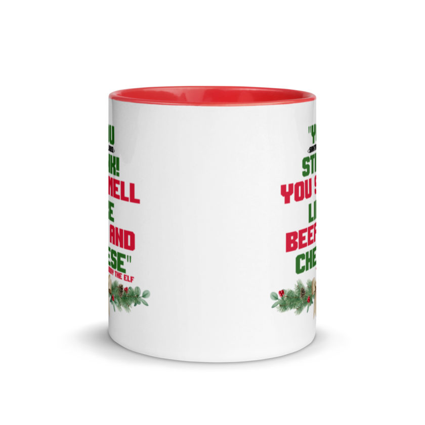 You  Stink! You smell like beef and cheese -Buddy the Elf, Elf Mug with Color Inside - Image 6