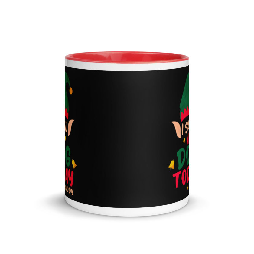 I saw a dog today! -Buddy the Elf, Elf Mug with Color Inside - Image 5