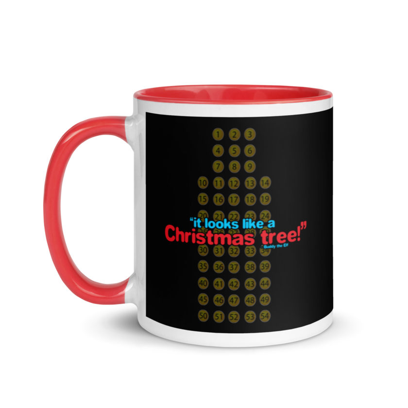 It looks like a Christmas tree! -Buddy the Elf, Elf Mug with Color Inside - Image 6