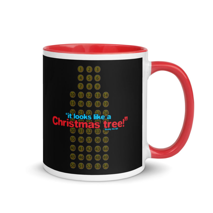 It looks like a Christmas tree! -Buddy the Elf, Elf Mug with Color Inside - Image 4