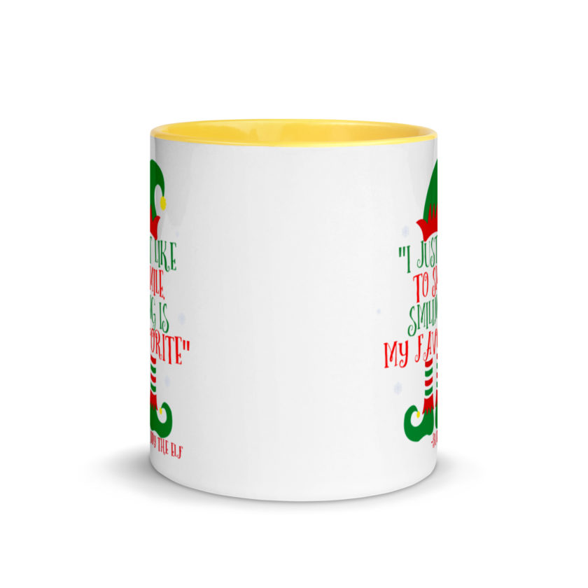 I just like to smile. Smiling is my favorite -Buddy the Elf, Elf Mug with Color Inside - Image 17