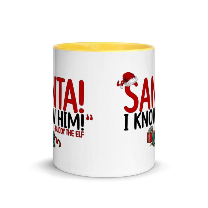 Santa! I know him! -Buddy the Elf, Elf Mug with Color Inside - Image 17