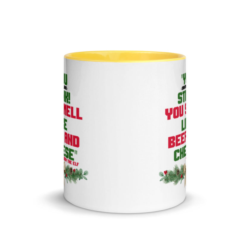 You  Stink! You smell like beef and cheese -Buddy the Elf, Elf Mug with Color Inside - Image 17
