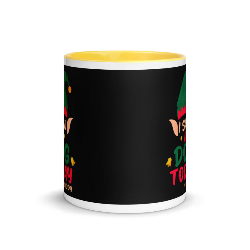 I saw a dog today! -Buddy the Elf, Elf Mug with Color Inside - Image 17