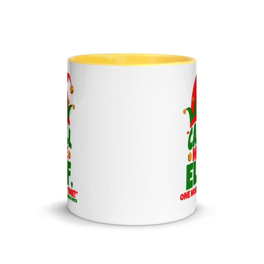 Call me elf, one more time! -Miles Finch, Elf Mug with Color Inside - Image 17
