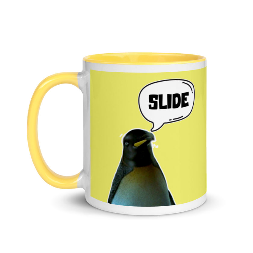 Slide - Penguin Fight Club Mug with Color Inside