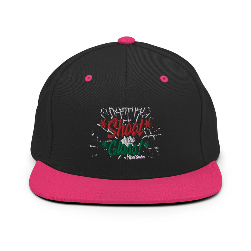 *Shoot* the *glass!* -Hans Gruber, Die Hard Snapback Hat - Image 5