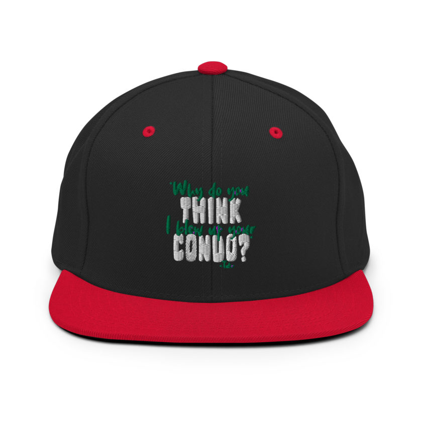 Why do you think I blew up your condo? -Tyler Durden, Fight Club Snapback Hat - Image 4