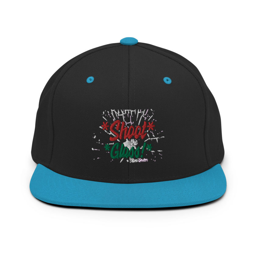*Shoot* the *glass!* -Hans Gruber, Die Hard Snapback Hat - Image 6