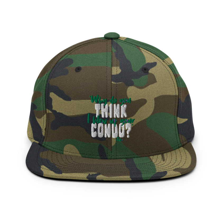 Why do you think I blew up your condo? -Tyler Durden, Fight Club Snapback Hat - Image 13