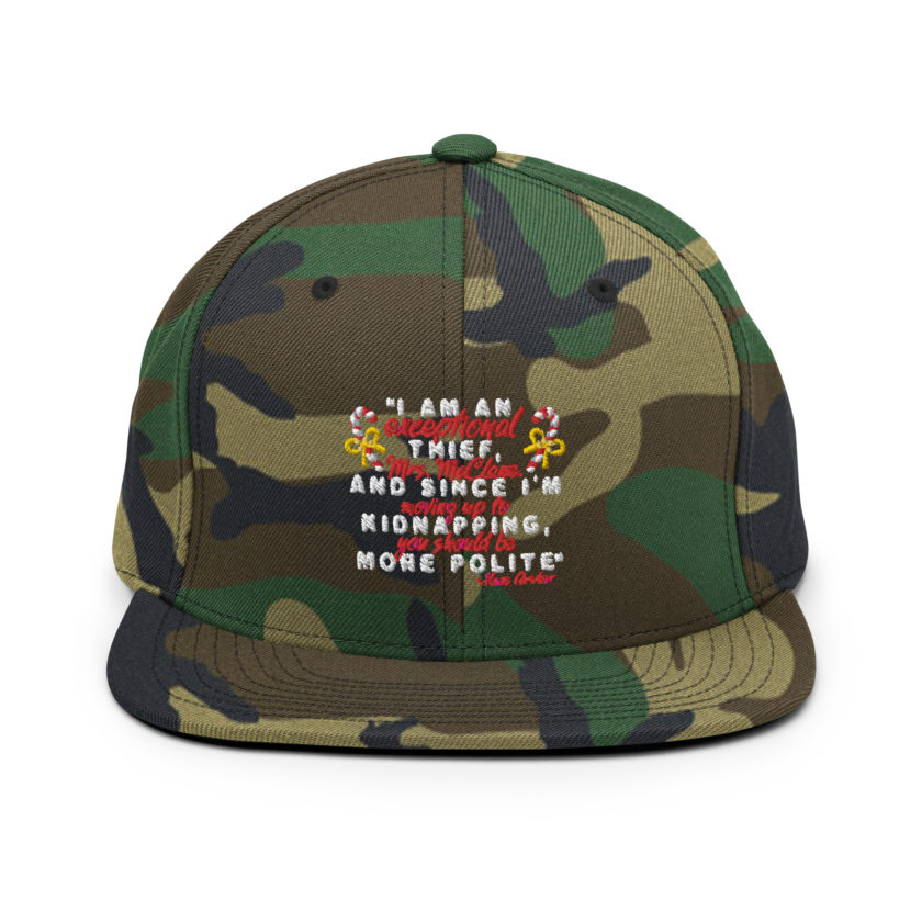 I am an exceptional thief, Mrs. McClane. And since I'm moving up to kidnapping, you should be more polite. -Hans Gruber, Die Hard Snapback Hat - Image 13