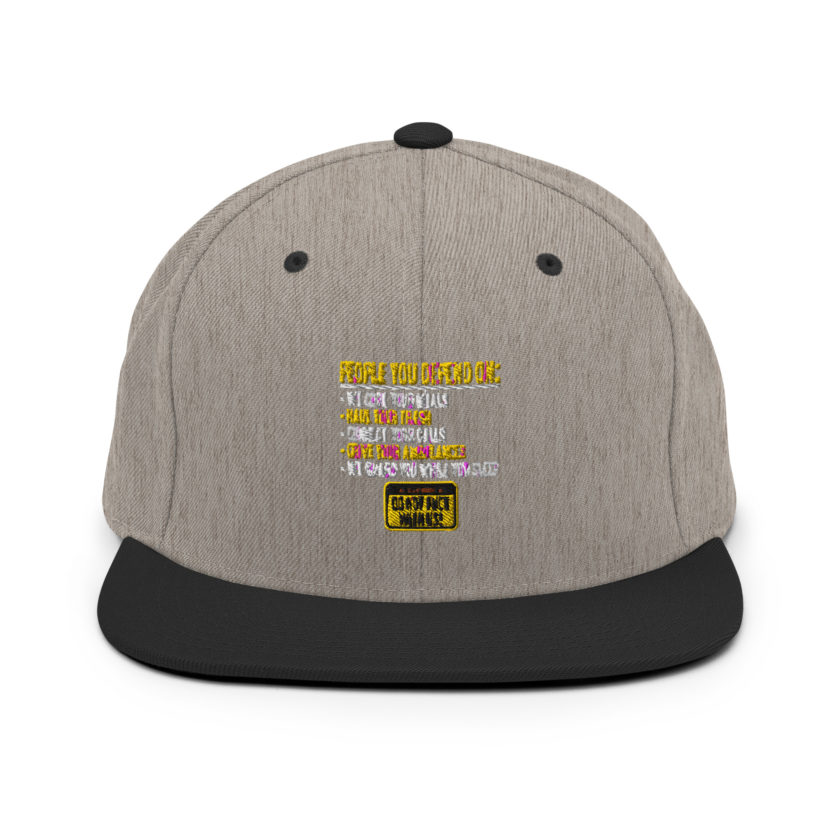 People you depend one: we cook your meals, haul your trash, connect your calls, drive your ambulances, we guard you while you sleep. Do Not Fuck With Us! -Fight Club Snapback Hat - Image 16