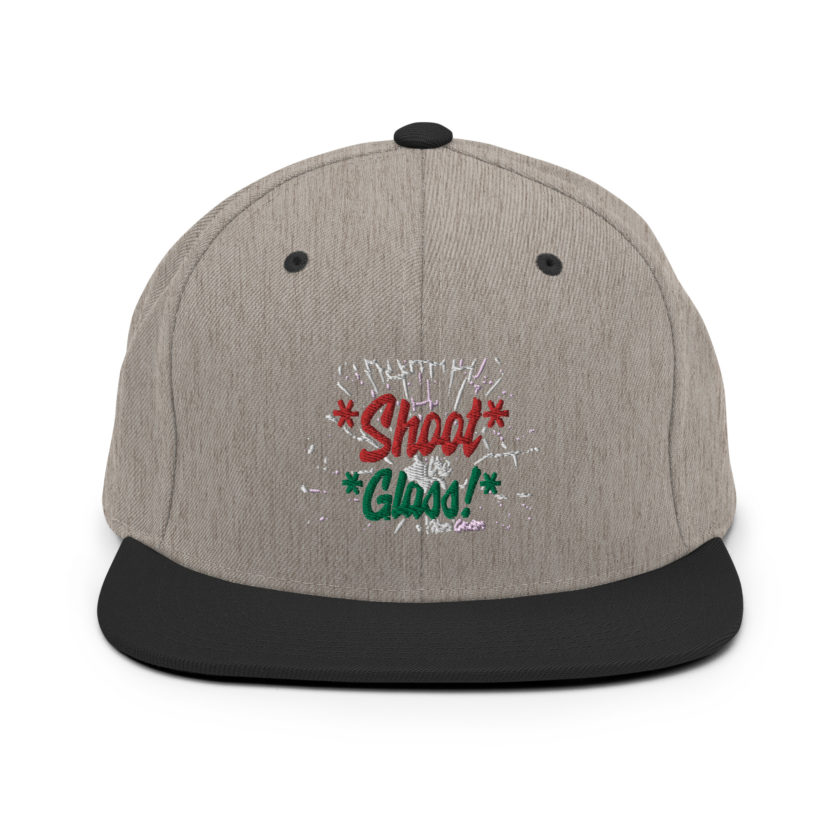 *Shoot* the *glass!* -Hans Gruber, Die Hard Snapback Hat - Image 16