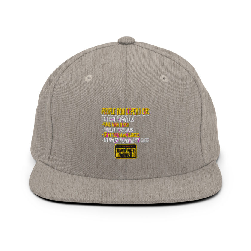 People you depend one: we cook your meals, haul your trash, connect your calls, drive your ambulances, we guard you while you sleep. Do Not Fuck With Us! -Fight Club Snapback Hat - Image 19