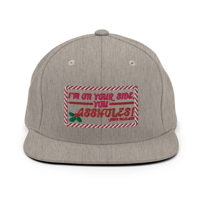 I'm on your side, you assholes! -John Mcclane, Die Hard Snapback Hat - Image 19