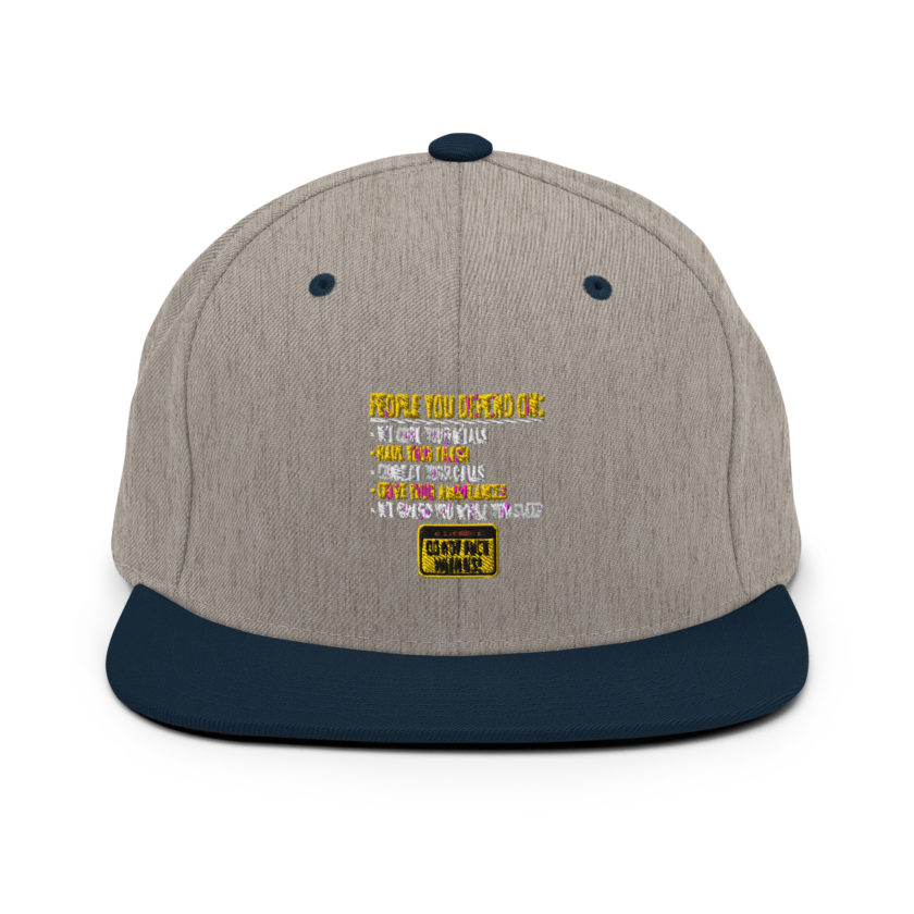 People you depend one: we cook your meals, haul your trash, connect your calls, drive your ambulances, we guard you while you sleep. Do Not Fuck With Us! -Fight Club Snapback Hat - Image 17