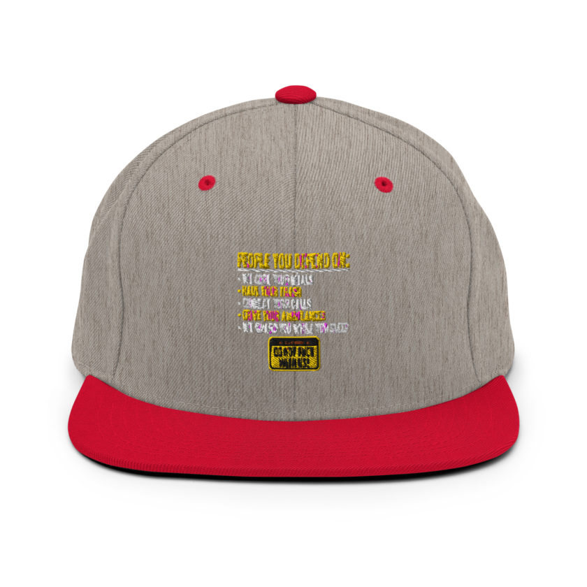 People you depend one: we cook your meals, haul your trash, connect your calls, drive your ambulances, we guard you while you sleep. Do Not Fuck With Us! -Fight Club Snapback Hat - Image 18