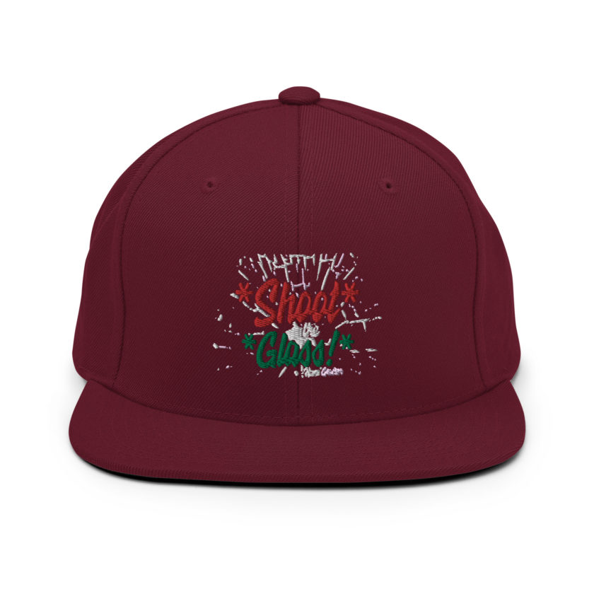 *Shoot* the *glass!* -Hans Gruber, Die Hard Snapback Hat - Image 7