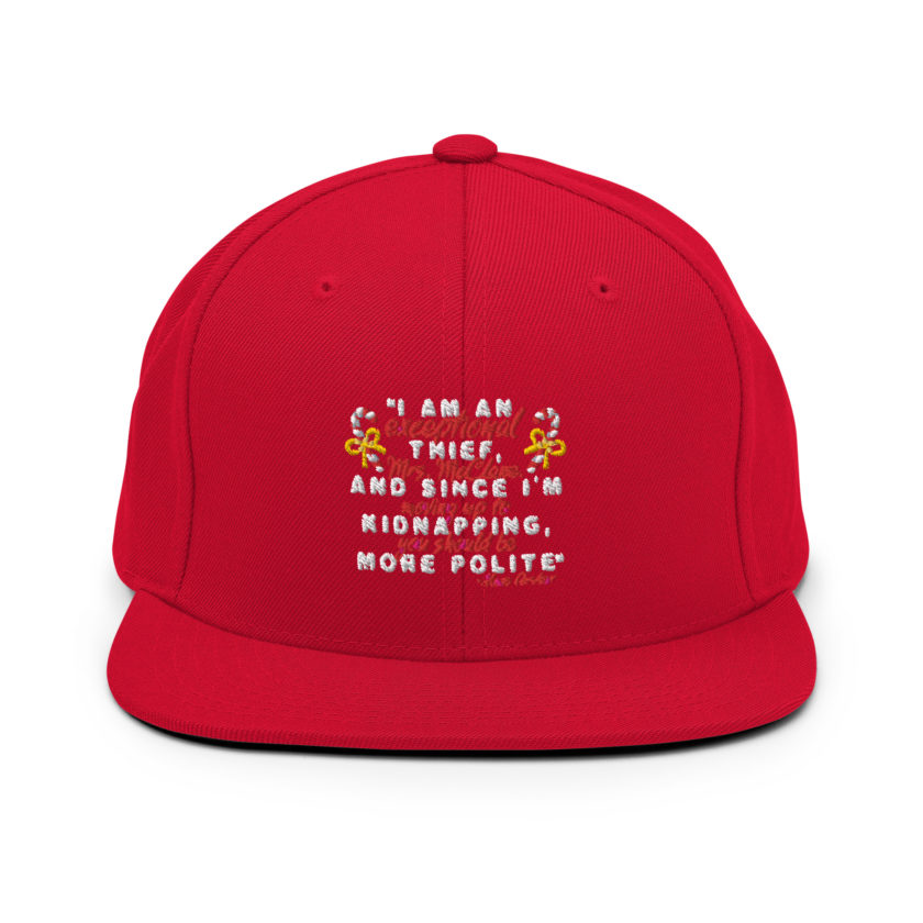 I am an exceptional thief, Mrs. McClane. And since I'm moving up to kidnapping, you should be more polite. -Hans Gruber, Die Hard Snapback Hat - Image 12