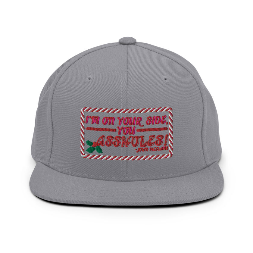 I'm on your side, you assholes! -John Mcclane, Die Hard Snapback Hat - Image 16
