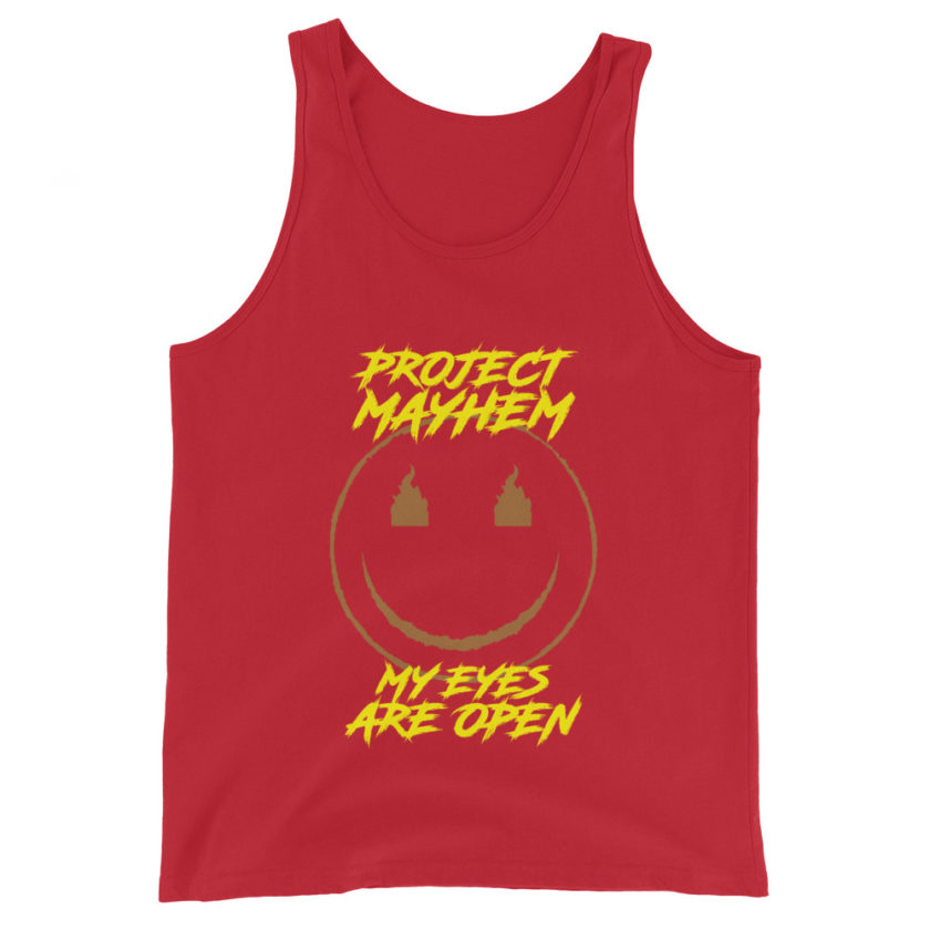 Project Mayhem My Eyes Are Open  -Fight Club Unisex Tank Top - Image 4