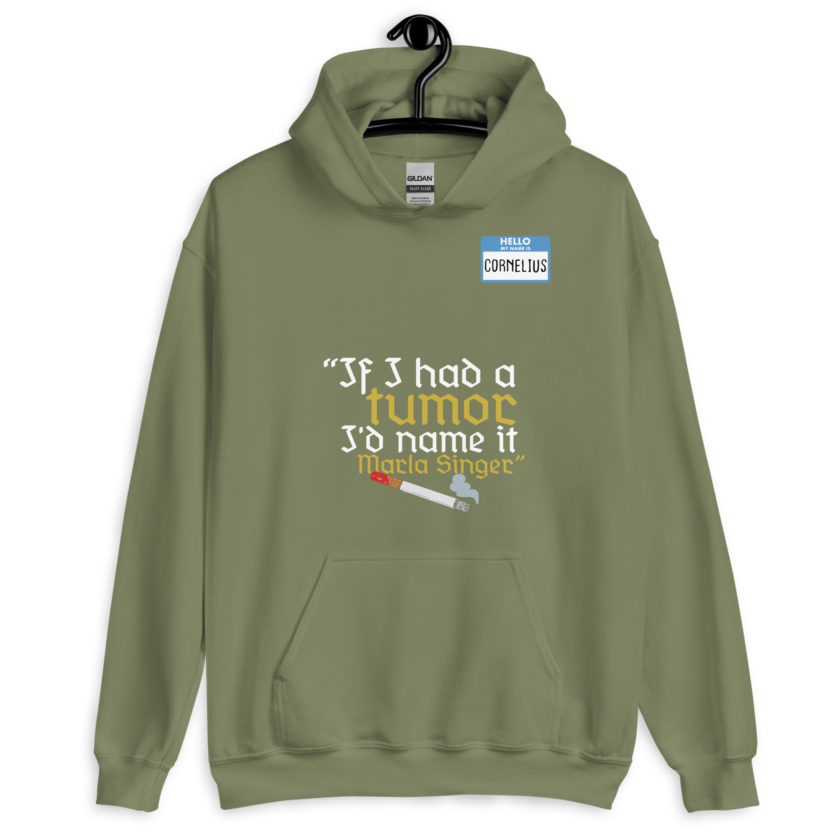 If I had a tumor, I'd name it Marla Singer -Cornelius, Fight Club Unisex Hoodie - Image 8