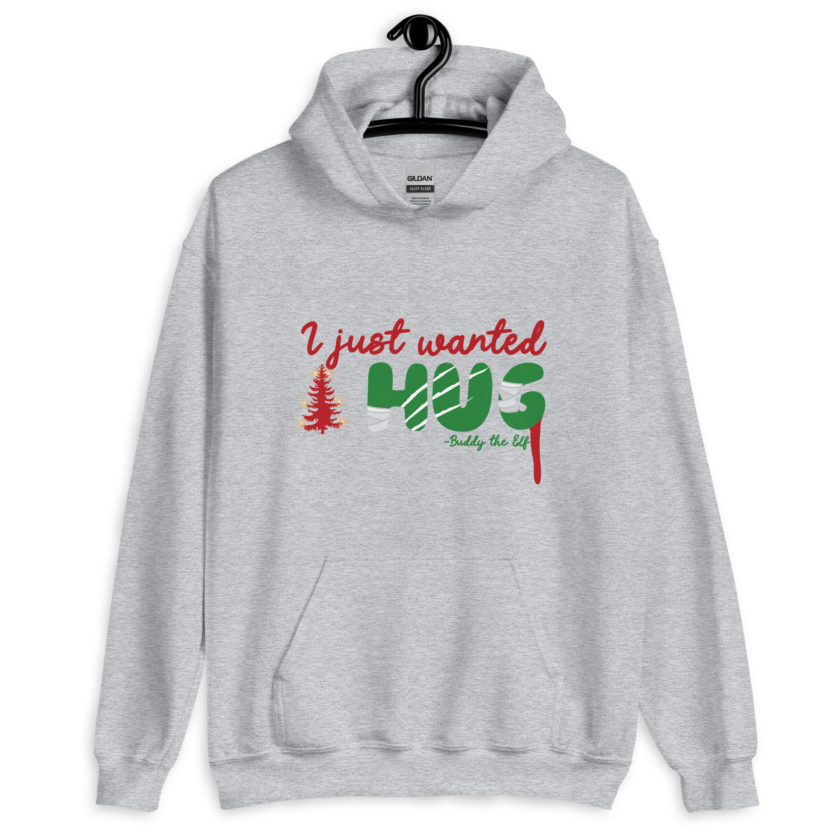 I just wanted a hug -Buddy the Elf, Elf Unisex Hoodie - Image 8