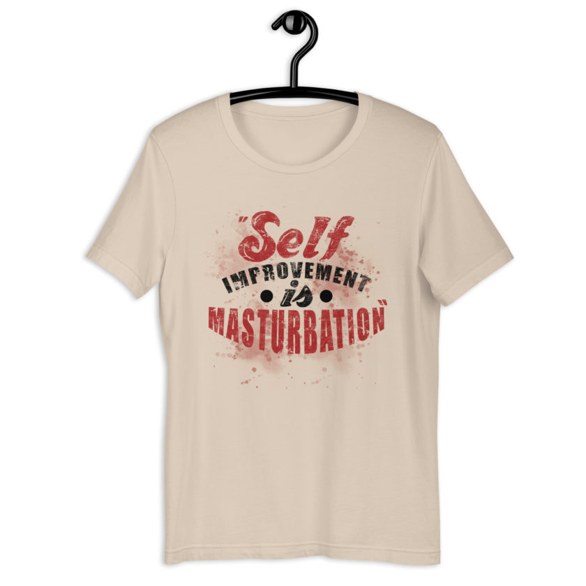 Self improvement is masturbation. -Tyler Durden, Fight Club Unisex t-shirt - Image 8