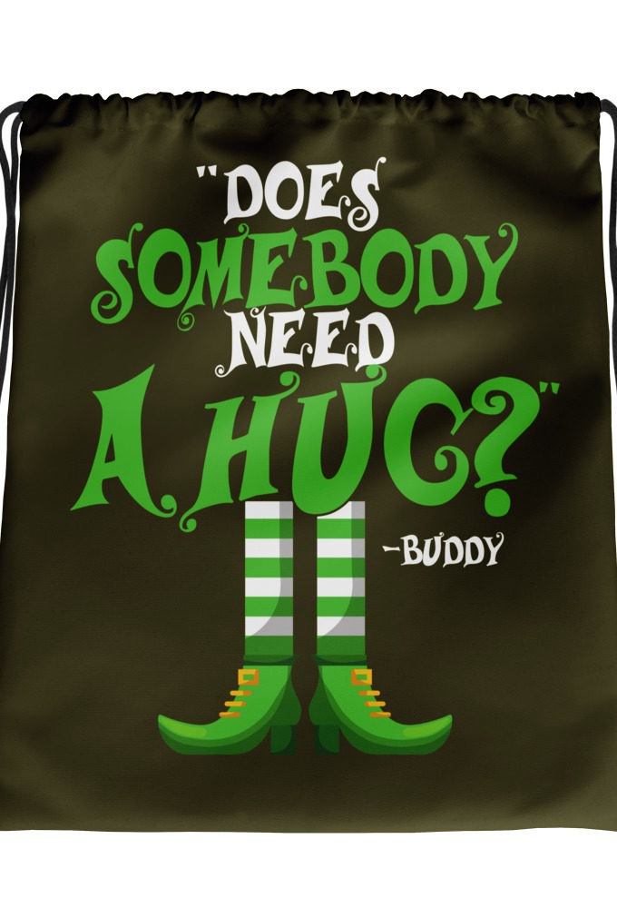 Does somebody need a hug? Buddy the Elf, Elf Drawstring bag