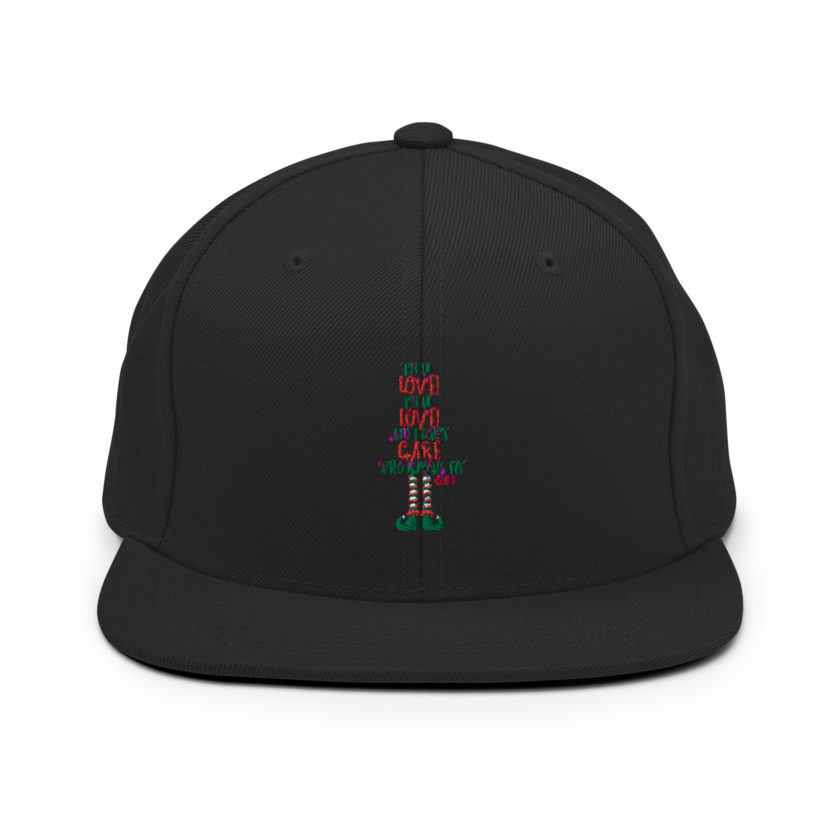 I’m in love! I’m in love! And I don’t care who knows it! Buddy the elf, elf Snapback Hat - Image 3
