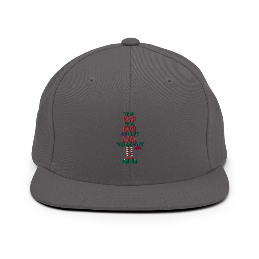 I’m in love! I’m in love! And I don’t care who knows it! Buddy the elf, elf Snapback Hat - Image 14