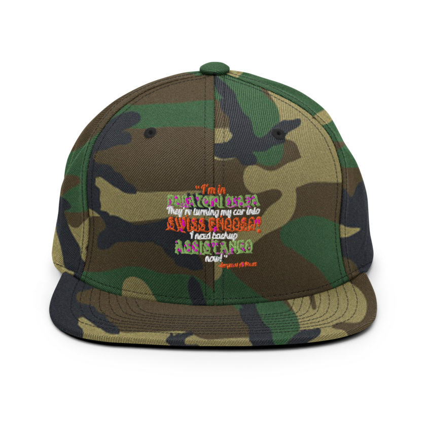 I'm in Nakatomi Plaza. They're turning my car into Swiss cheese! I need backup assistance now! Sergeant Al Powel, Die Hard Snapback Hat - Image 13