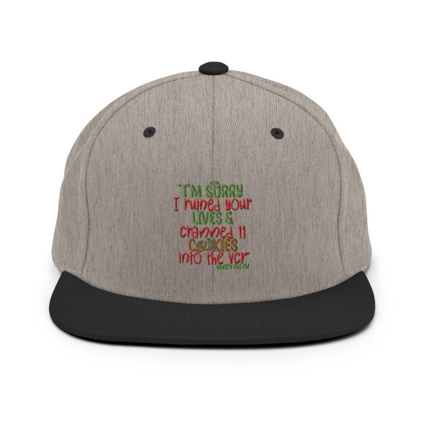 I’m sorry I ruined your lives and crammed 11 cookies into the VCR -Buddy the elf, Elf  Snapback Hat - Image 16