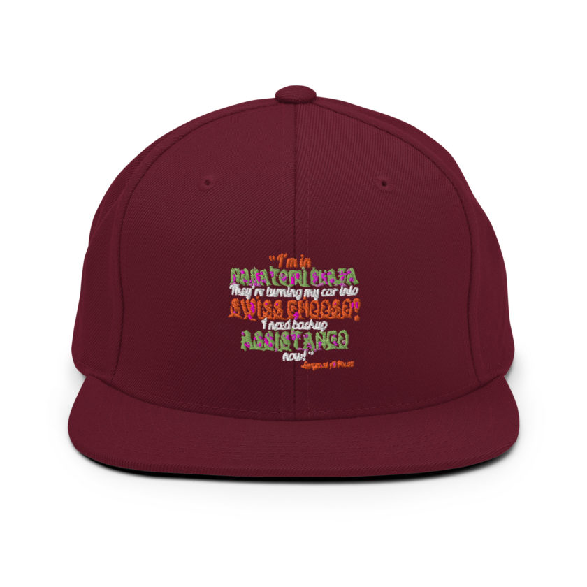 I'm in Nakatomi Plaza. They're turning my car into Swiss cheese! I need backup assistance now! Sergeant Al Powel, Die Hard Snapback Hat - Image 7