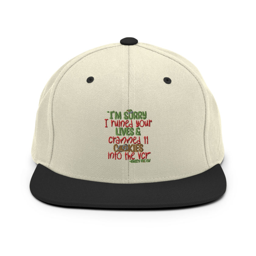 I’m sorry I ruined your lives and crammed 11 cookies into the VCR -Buddy the elf, Elf  Snapback Hat - Image 20