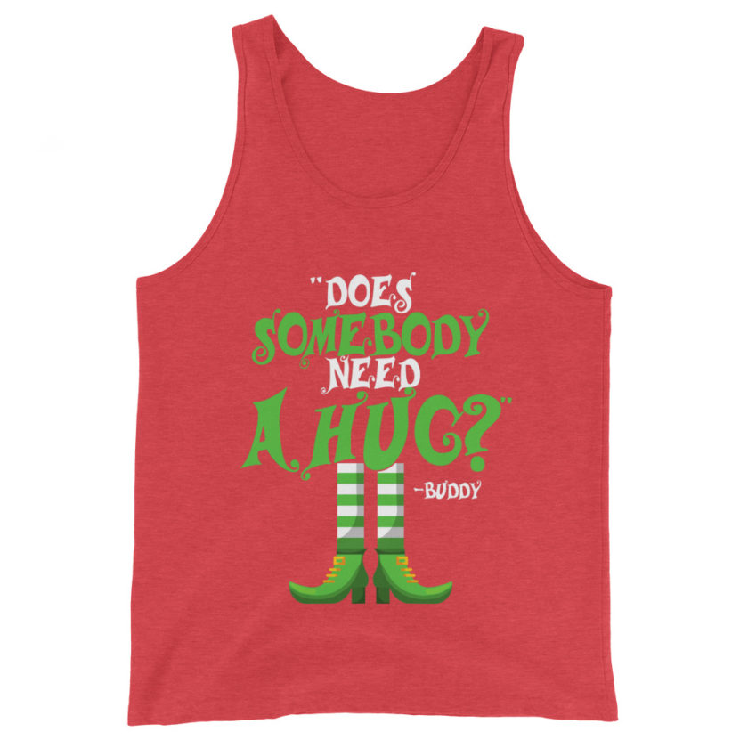 Does somebody need a hug? Buddy the Elf, Elf Unisex Tank Top - Image 7