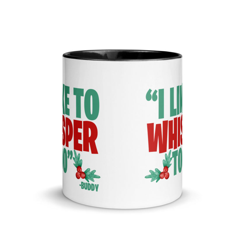I like to whisper, too -Buddy the Elf, Elf Mug with Color Inside - Image 3
