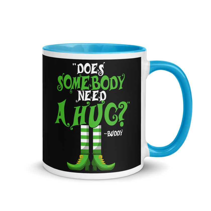Does somebody need a hug? Buddy the Elf, Elf Mug with Color Inside - Image 10