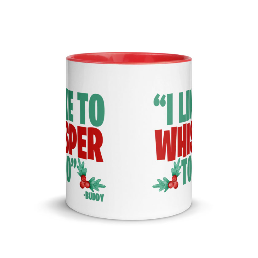I like to whisper, too -Buddy the Elf, Elf Mug with Color Inside - Image 6