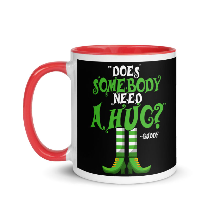 Does somebody need a hug? Buddy the Elf, Elf Mug with Color Inside - Image 6