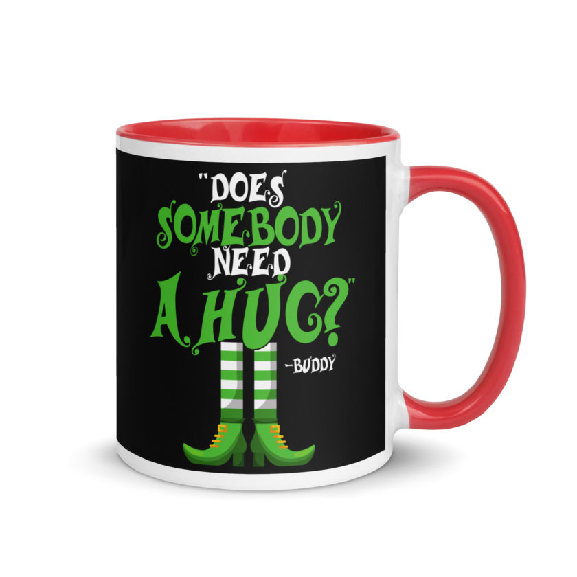 Does somebody need a hug? Buddy the Elf, Elf Mug with Color Inside - Image 4