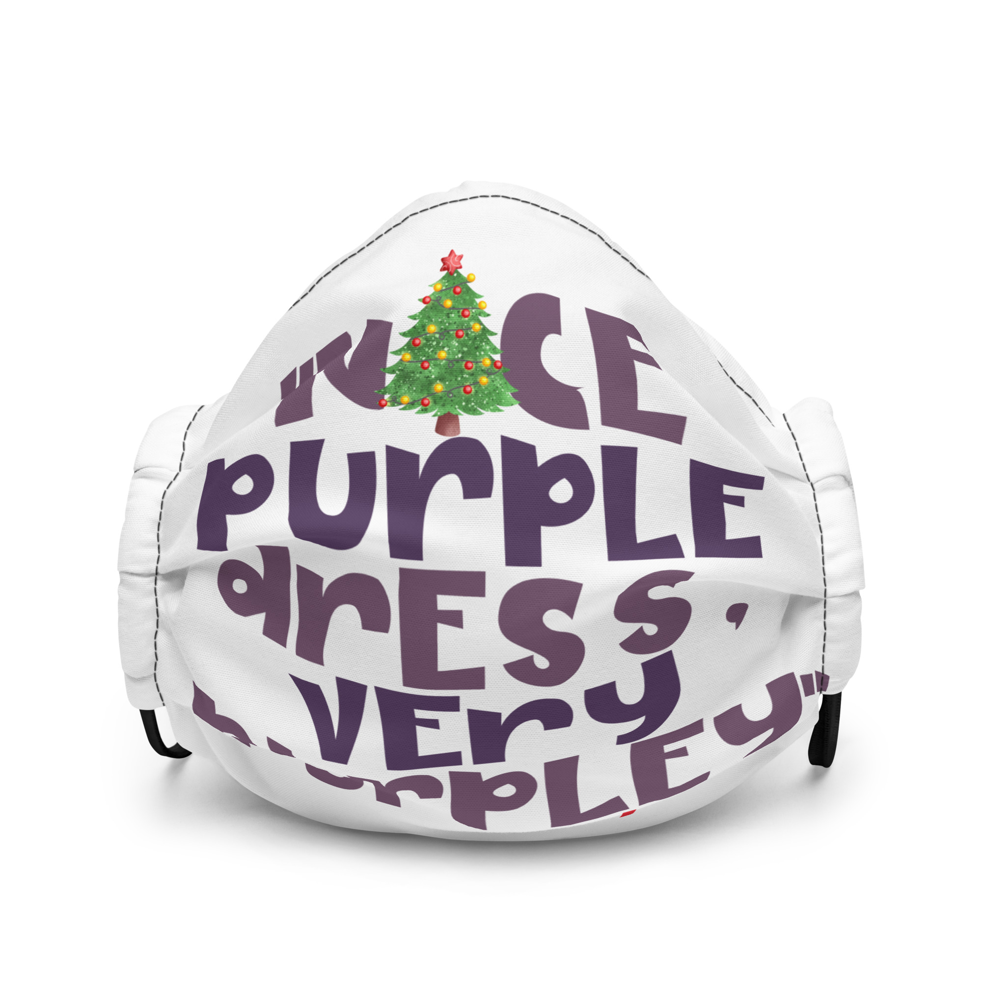Nice purple dress. Very purpley -Buddy the Elf, Elf Premium face mask