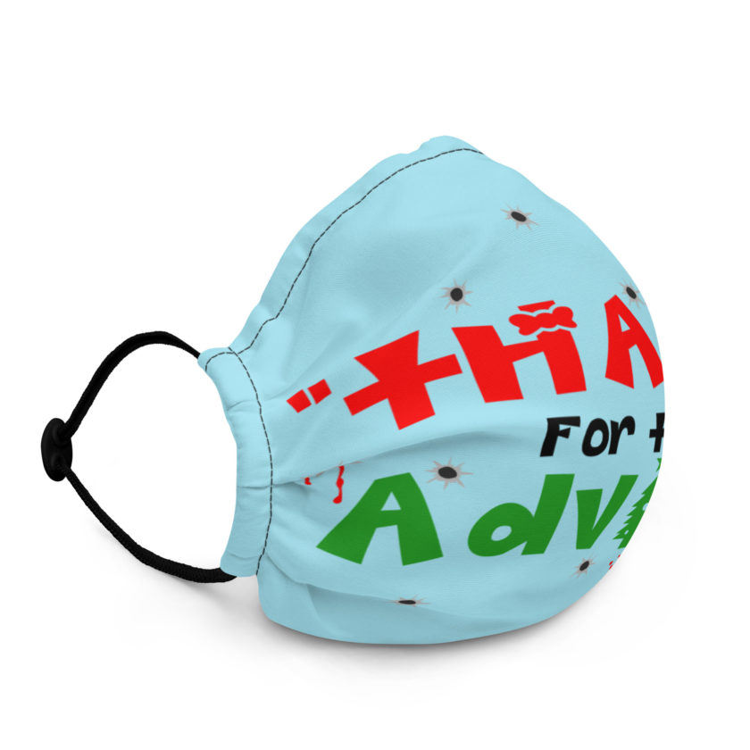 "Thanks For The Advice." -John Mcclane, Die Hard Premium face mask - Image 2