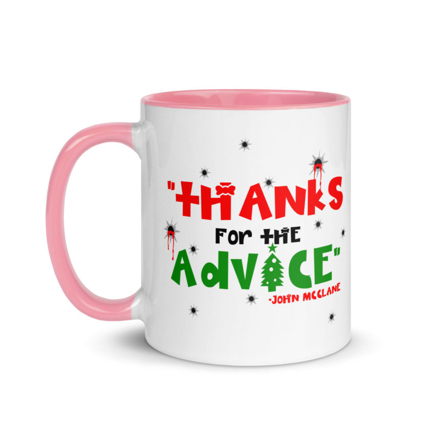"Thanks For The Advice." -John Mcclane, Die Hard Mug with Color Inside - Image 15