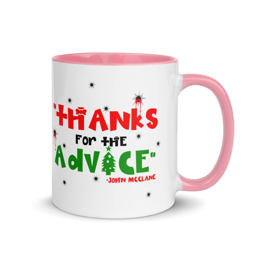 "Thanks For The Advice." -John Mcclane, Die Hard Mug with Color Inside - Image 13