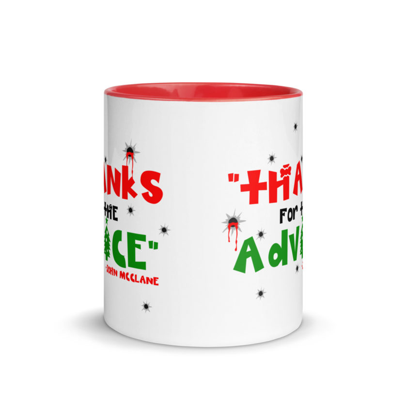 "Thanks For The Advice." -John Mcclane, Die Hard Mug with Color Inside - Image 6