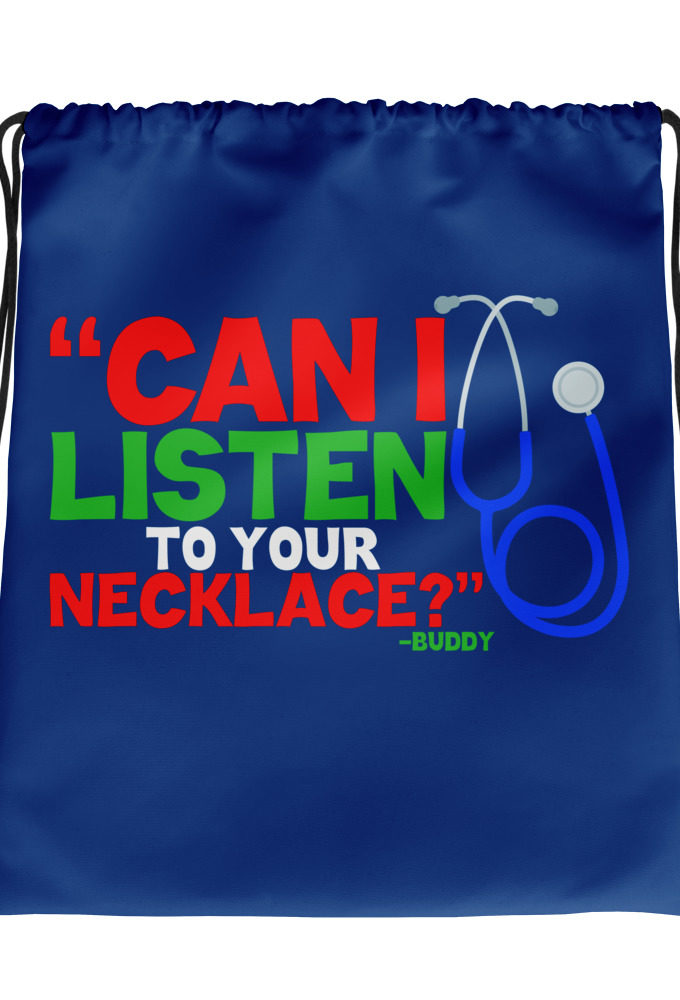 Can I listen to your necklace? Buddy the Elf, Elf Drawstring bag