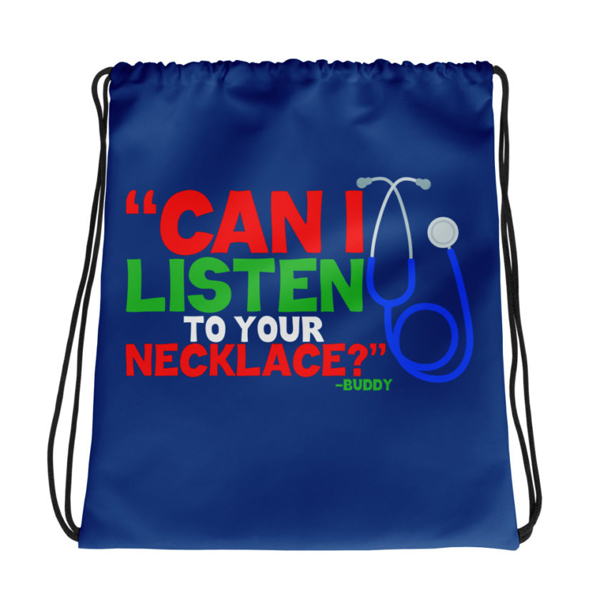 Can I listen to your necklace? Buddy the Elf, Elf Drawstring bag